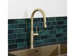 Architek Misturadora de lavatório com chuveiro extraível ouro escovado Essebagno