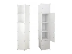 ARMARIO MODULAR 5 PRATELEIRAS ESTANTE ARMÁRIO COLUNA GUARDA-ROUPA BRANCO