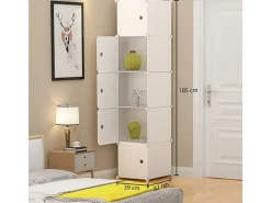 ARMARIO MODULAR 5 PRATELEIRAS ESTANTE ARMÁRIO COLUNA GUARDA-ROUPA BRANCO