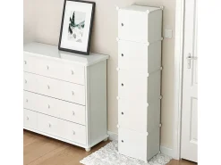 ARMARIO MODULAR 5 PRATELEIRAS ESTANTE ARMÁRIO COLUNA GUARDA-ROUPA BRANCO
