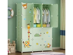 ARMARIO MODULAR GRANDE ESTANTE PARA BRINQUEDOS GUARDA-ROUPA PARA CRIANÇAS CAPAZ COLORIDO