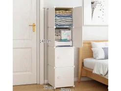 ARMARIO MODULAR GUARDA-ROUPA BRANCO ESTANTE COLUNA PRATELEIRAS CAPACITOSAS