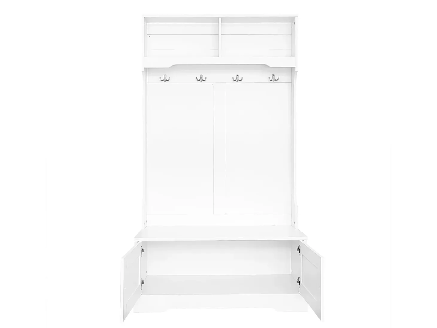 Armário / Móvel de corredor com 2 portas e cabide - 101,5 x 47 x 183 cm - Aglomerado - Branco