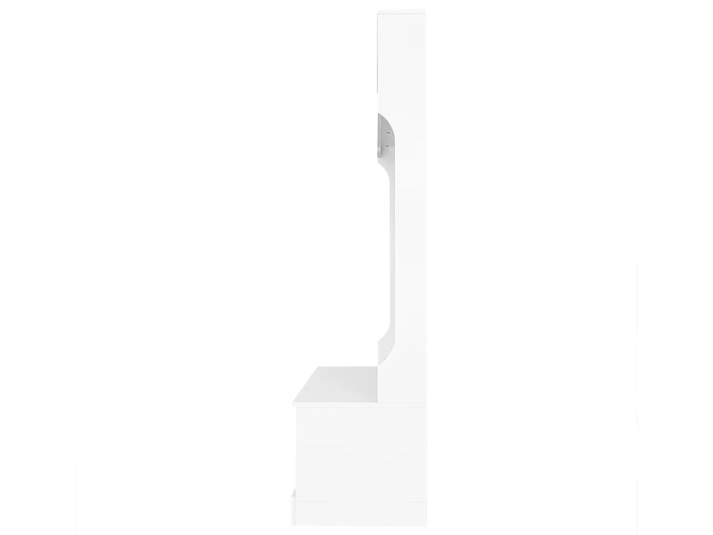 Armário / Móvel de corredor com 2 portas e cabide - 101,5 x 47 x 183 cm - Aglomerado - Branco