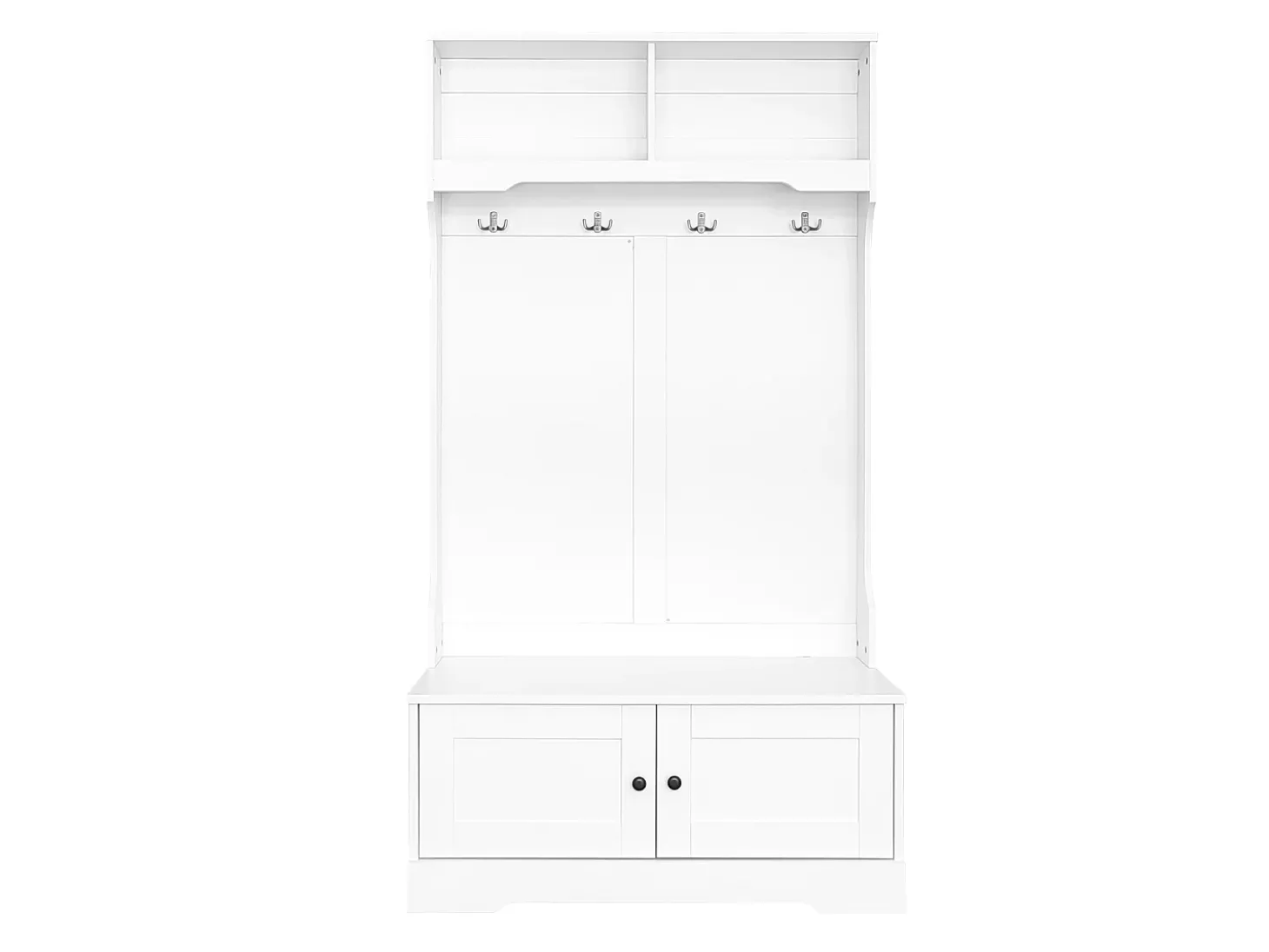 Armário / Móvel de corredor com 2 portas e cabide - 101,5 x 47 x 183 cm - Aglomerado - Branco