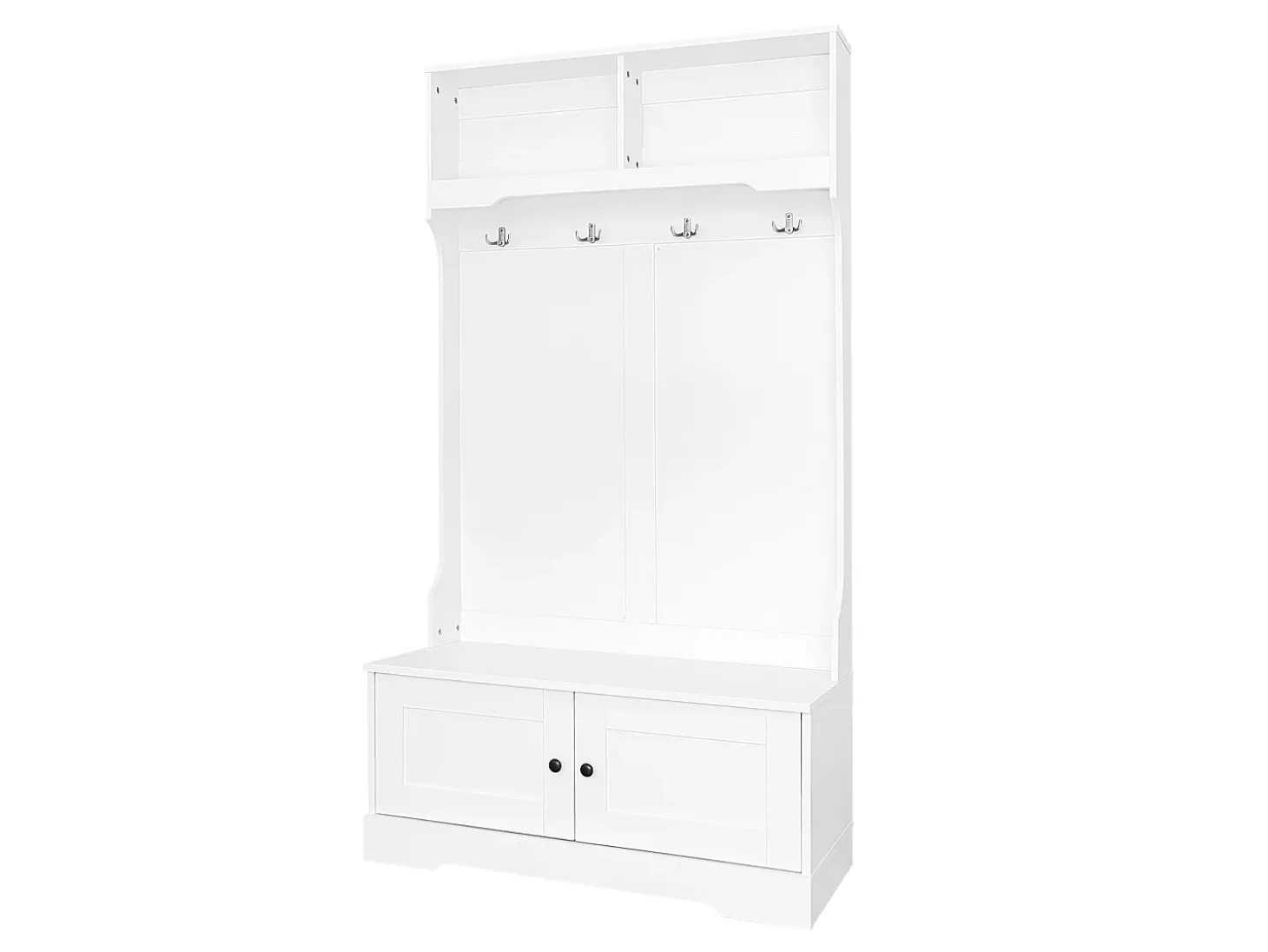 Armário / Móvel de corredor com 2 portas e cabide - 101,5 x 47 x 183 cm - Aglomerado - Branco