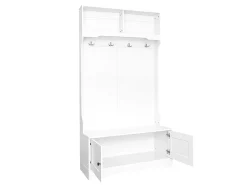 Armário / Móvel de corredor com 2 portas e cabide - 101,5 x 47 x 183 cm - Aglomerado - Branco