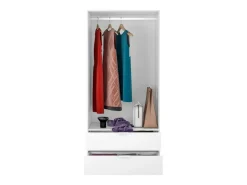 Armário 2 portas 2 gavetas aglomerado branco 180x81,5x52cm
