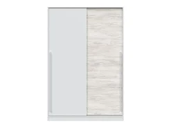 Armário 2 portas de correr em aglomerado branco 200x120x50cm