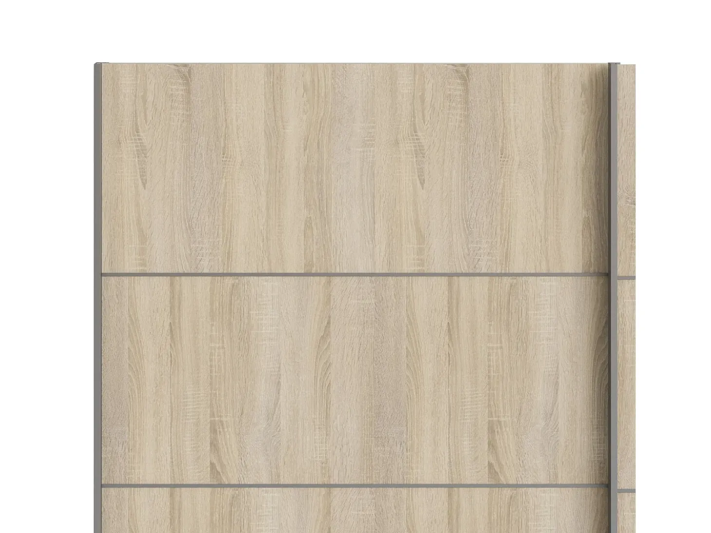 Armário Acerno de 2 portas, mobiliário de quarto, roupeiro, roupeiro, 243x64 h202 cm, branco e carvalho