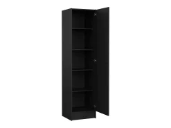 Armário Airone grande, mobiliário de quarto, roupeiro, roupeiro, 49x47 h200 cm, preto