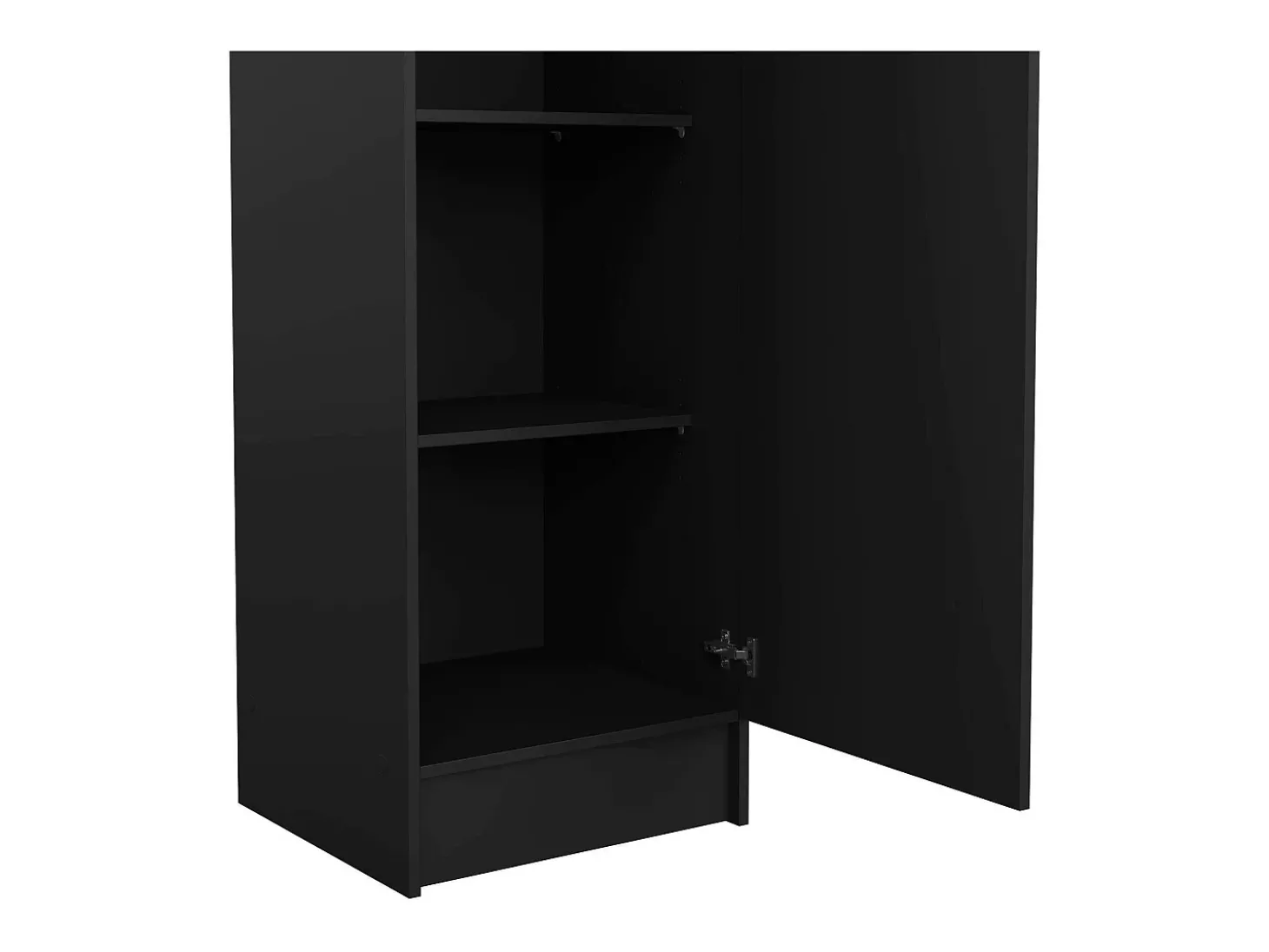 Armário Airone grande, mobiliário de quarto, roupeiro, roupeiro, 49x47 h200 cm, preto