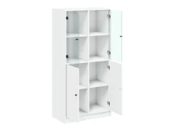 Armário alto c/ portas 68x37x142 cm derivados de madeira branco