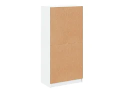 Armário alto c/ portas 68x37x142 cm derivados de madeira branco