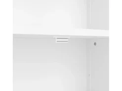 Armário alto para casa de banho com 4 portas - Madeira MDF - Branco