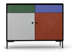 Armário aparador com 2 portas e 2 gavetas em MDF impresso