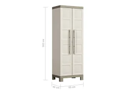 Armário arrumação Excellence 182cm bege/cinzento-acastanhado
