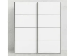Armário Attilio de 2 portas, Móveis de quarto, Armário, Armário, 182x64 h202 cm, Branco