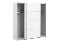 Armário Attilio de 2 portas, Móveis de quarto, Armário, Armário, 182x64 h202 cm, Branco