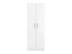 Armário auxiliar multiuso com 2 portas dobráveis, branco fosco, 61 x 170 cm