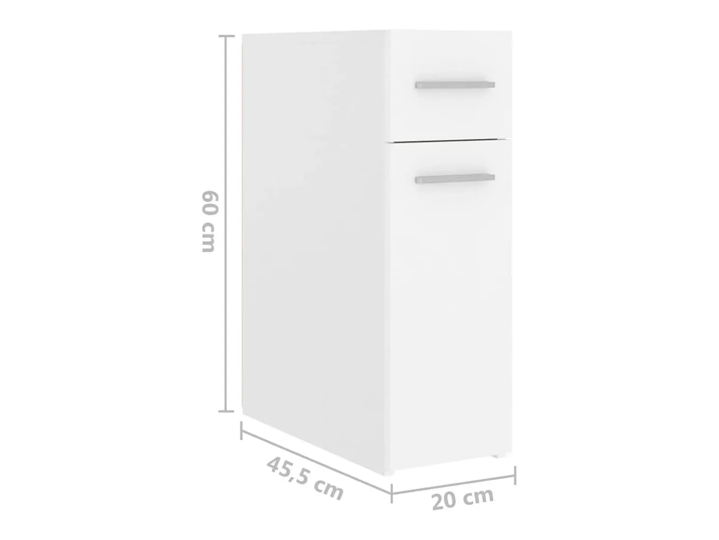 Armário boticário 20x45,5x60 cm derivados de madeira branco