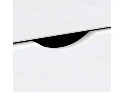 Armário c/ rodas e gavetas MOSS madeira de pinho maciça branco