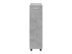 Armário c/ rodas 60x22x79 cm derivados de madeira cinza cimento