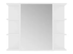 Armário casa banho c/ espelho derivados de madeira branco