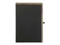 Armário casa banho parede 38x33x48cm madeira maciça manga preto