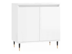 Armário casa banho 58x33x60 cm deriv. madeira branco brilhante
