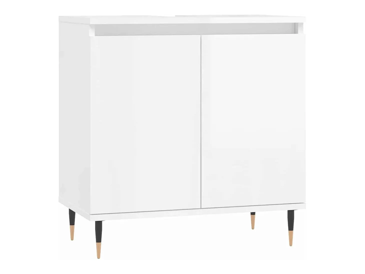 Armário casa banho 58x33x60 cm deriv. madeira branco brilhante