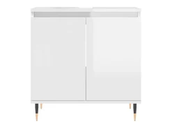 Armário casa banho 58x33x60 cm deriv. madeira branco brilhante