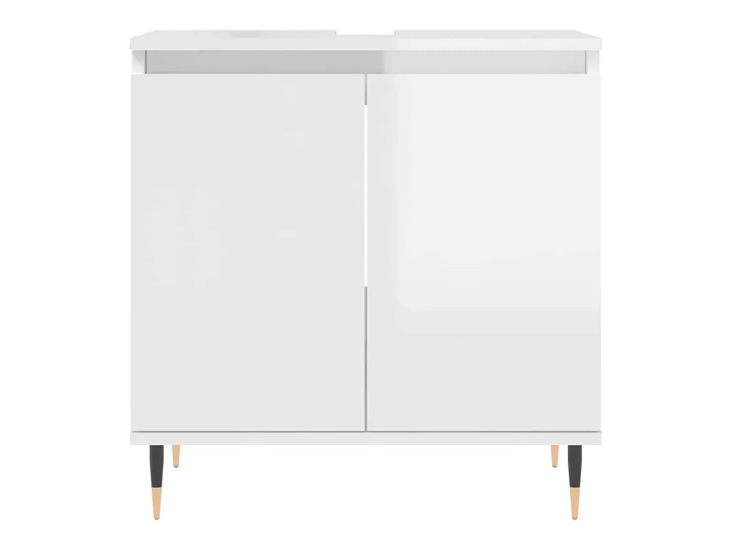 Armário casa banho 58x33x60 cm deriv. madeira branco brilhante