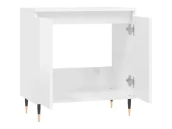 Armário casa banho 58x33x60 cm deriv. madeira branco brilhante