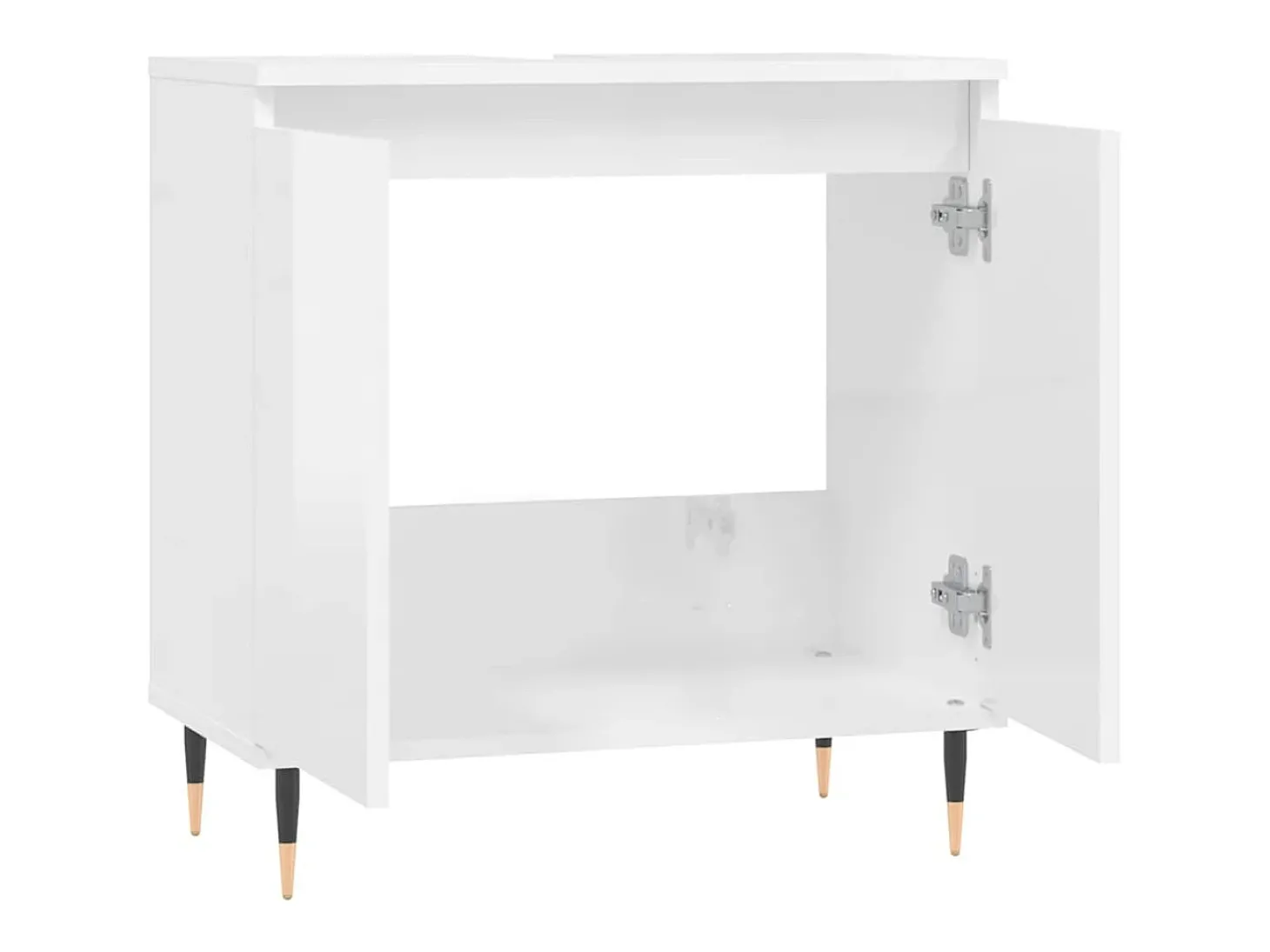 Armário casa banho 58x33x60 cm deriv. madeira branco brilhante