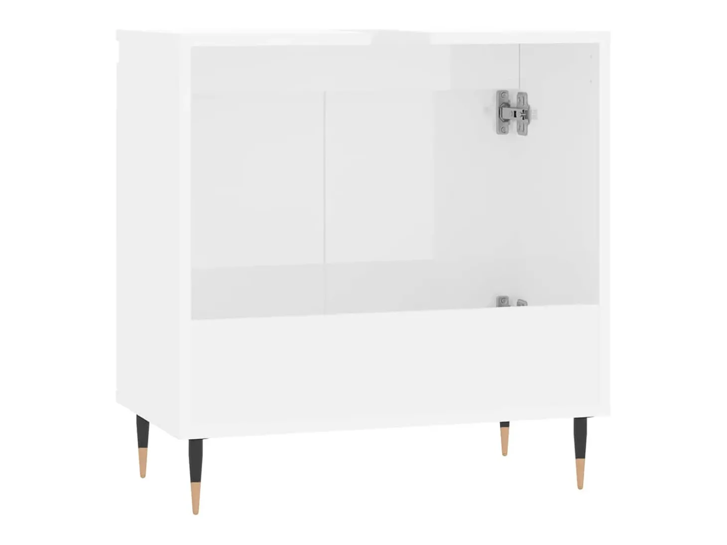 Armário casa banho 58x33x60 cm deriv. madeira branco brilhante