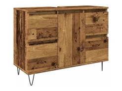Armário casa banho 80x33x60 cm derivados madeira madeira velha