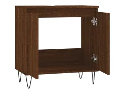 Armário casa banho 58x33x60 cm deriv. madeira carvalho castanho