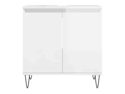 Armário casa banho 58x33x60 cm deriv. madeira branco brilhante