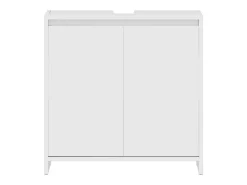 Armário casa de banho 60x33x61 cm contrapl. branco brilhante