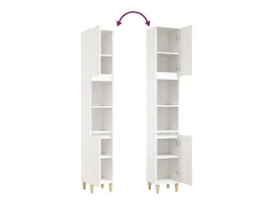 Armário casa de banho 30x30x190 cm derivados de madeira branco