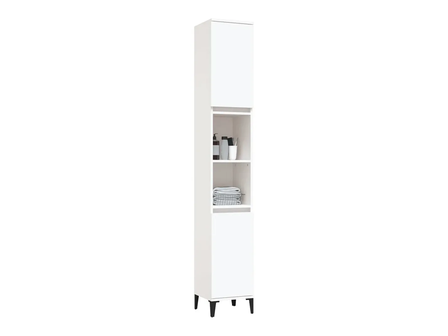 Armário casa de banho 30x30x190 cm derivados de madeira branco