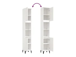 Armário casa de banho 30x30x190 cm derivados de madeira branco