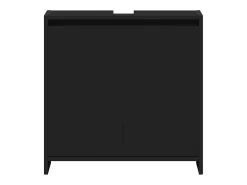 Armário casa de banho 60x33x61 cm contraplacado preto