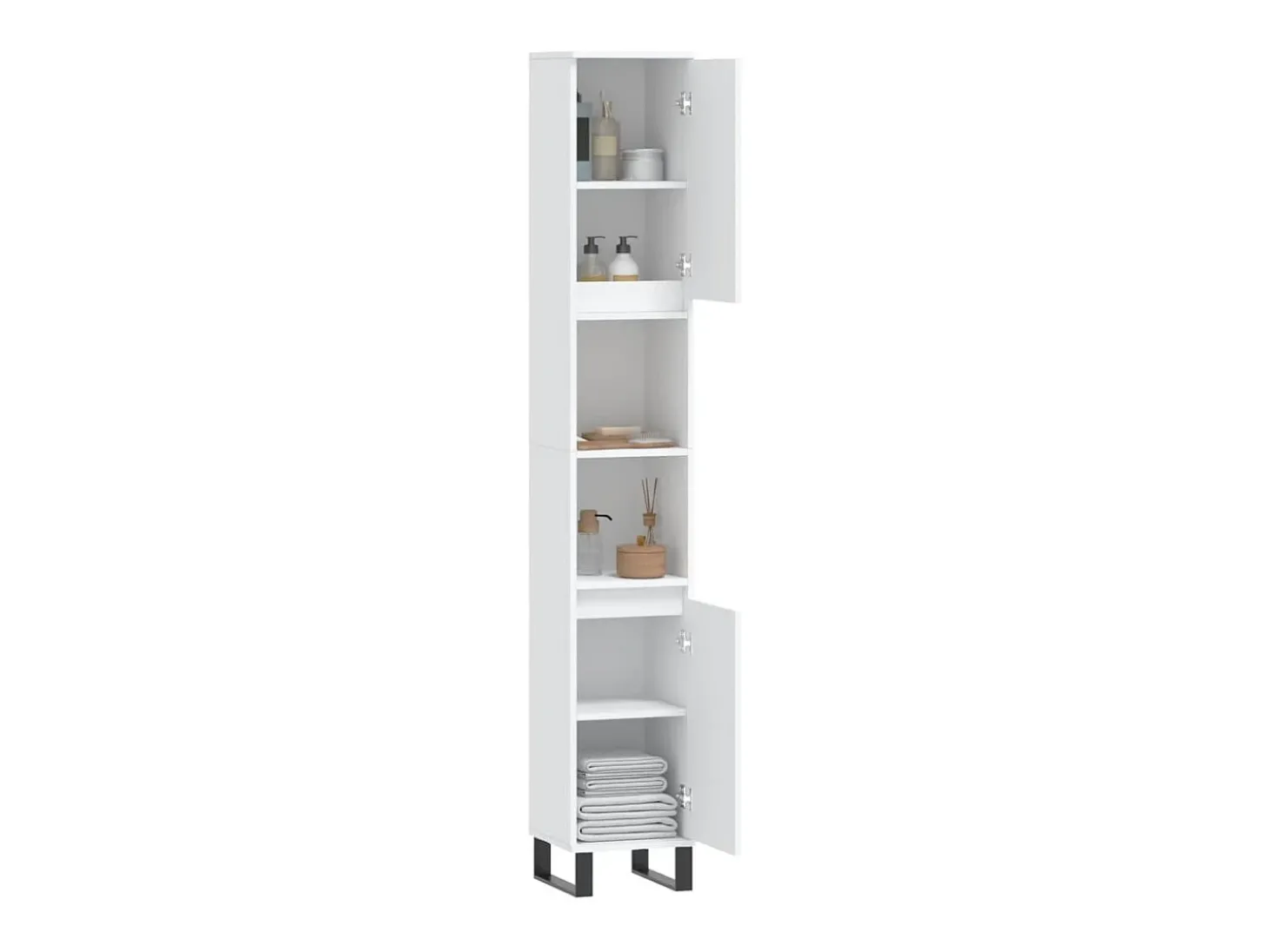 Armário casa de banho 30x30x190 cm derivados de madeira branco