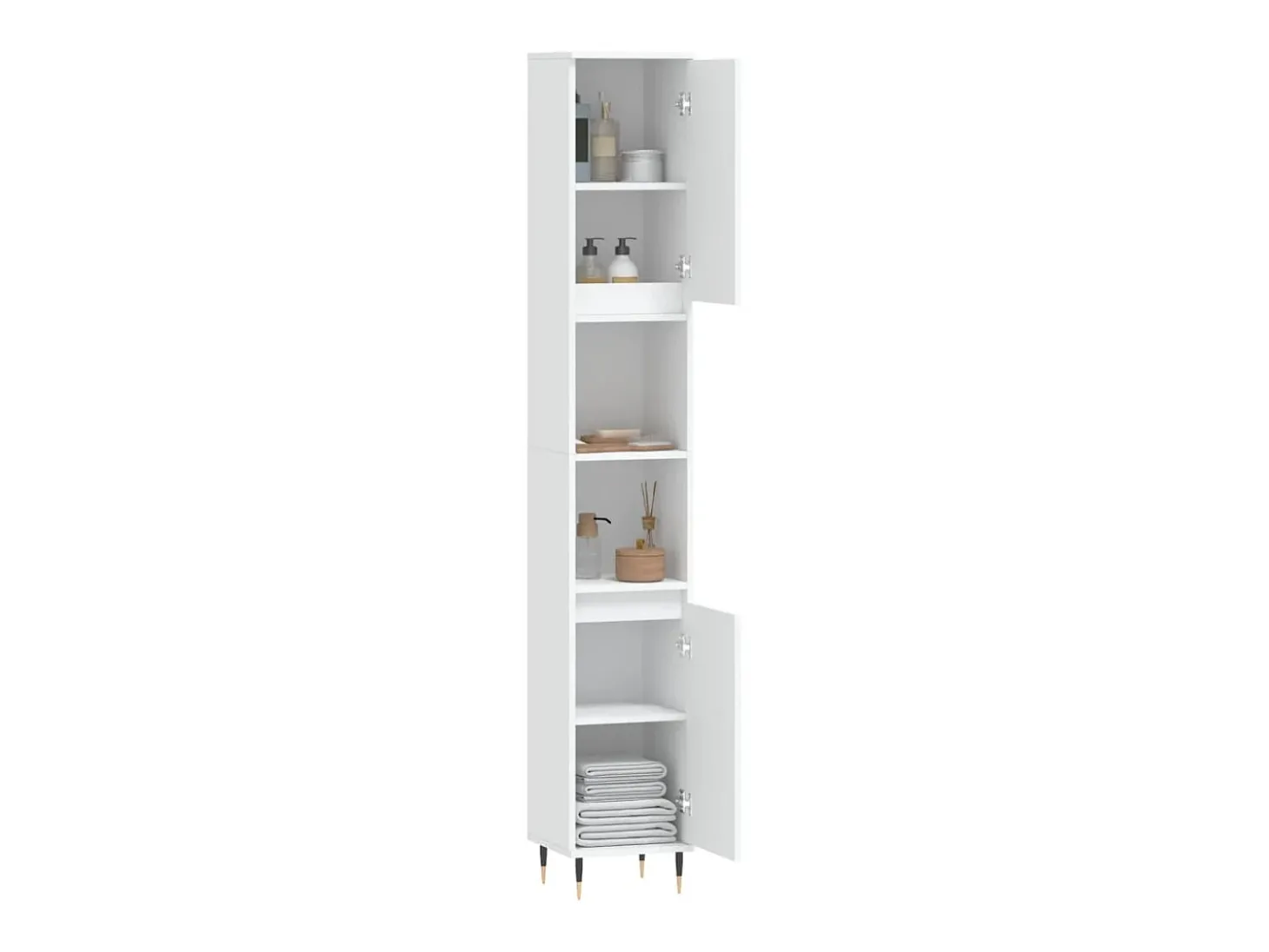 Armário casa de banho 30x30x190 cm derivados de madeira branco