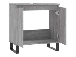 Armário casa de banho 58x33x60cm derivados madeira cinza sonoma