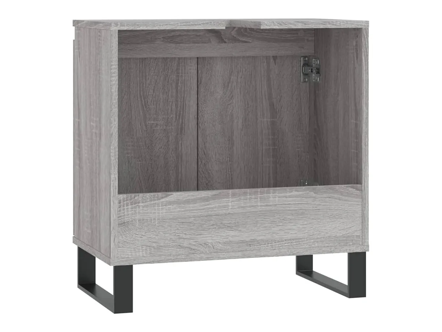 Armário casa de banho 58x33x60cm derivados madeira cinza sonoma