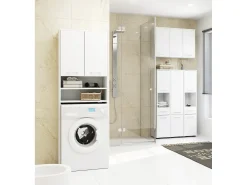 Armário Coluna FIN Branco para Lavanderia - 64x180 cm