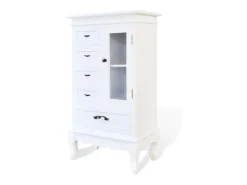 Armário com 5 gavetas 2 prateleiras branco